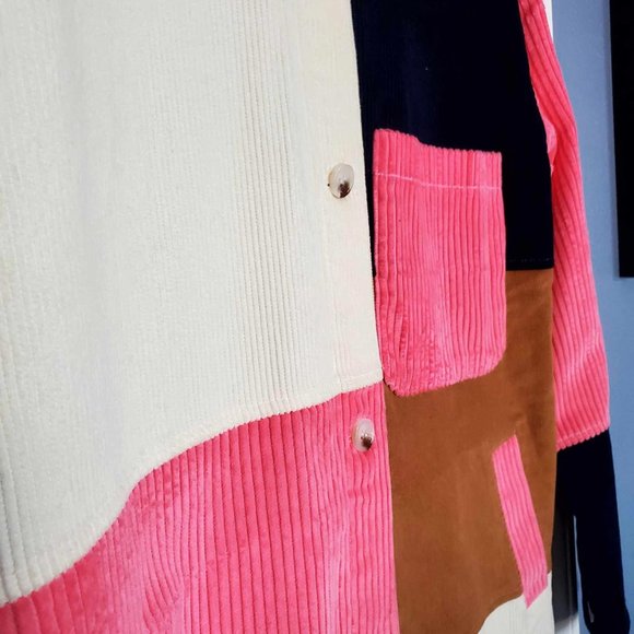 Hot and Delicious Women's Oversized Color Block Shacket Size Medium - Picture 4 of 5